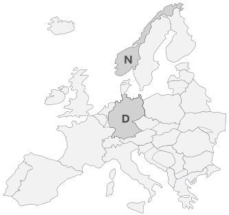 Tyskland - Norge i Europa